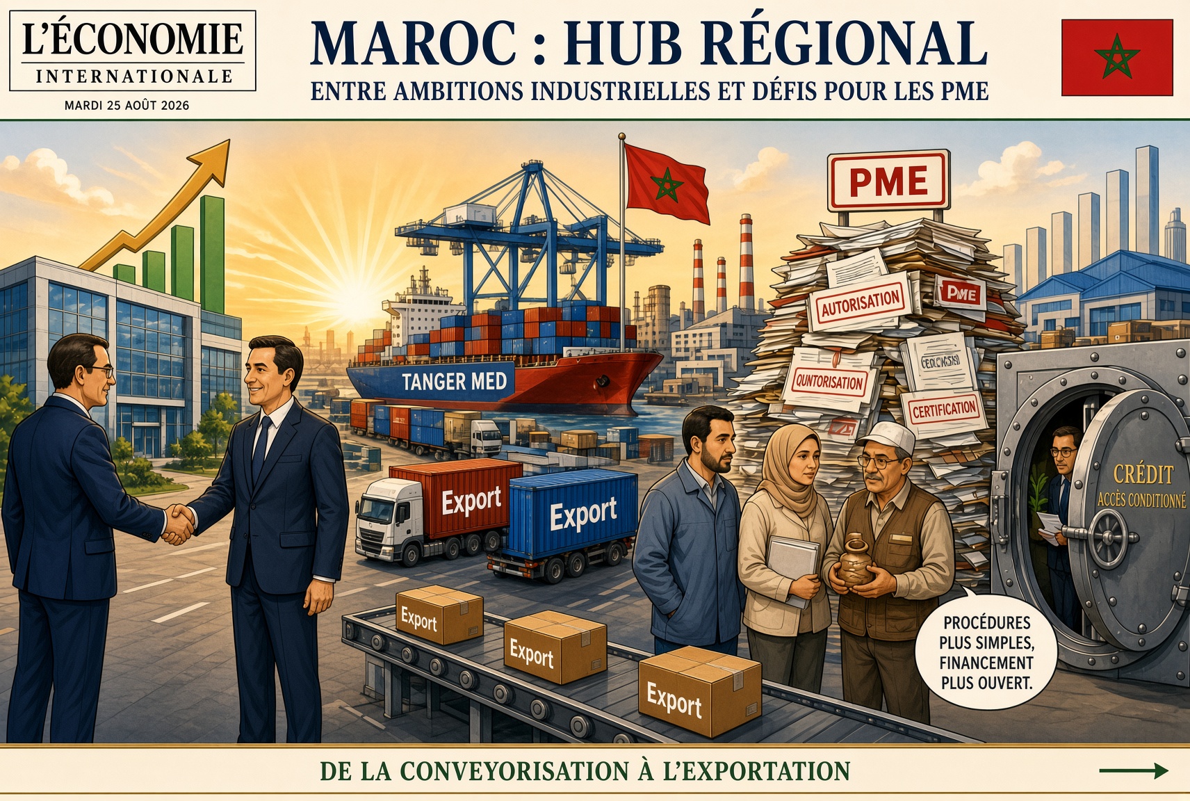 Maroc hub régional  IDE en hausse, exportations et freins des PME
