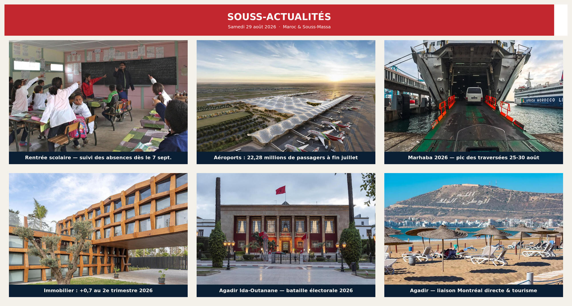 Rentrée sous surveillance, pic Marhaba et Agadir en campagne