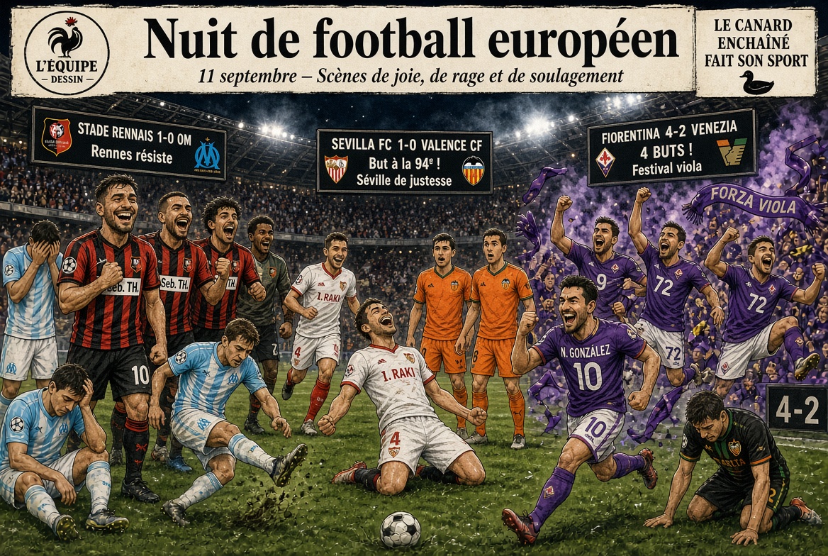 Football européen Rennes et la Fiorentina s’illustrent, Séville s’impose de justesse