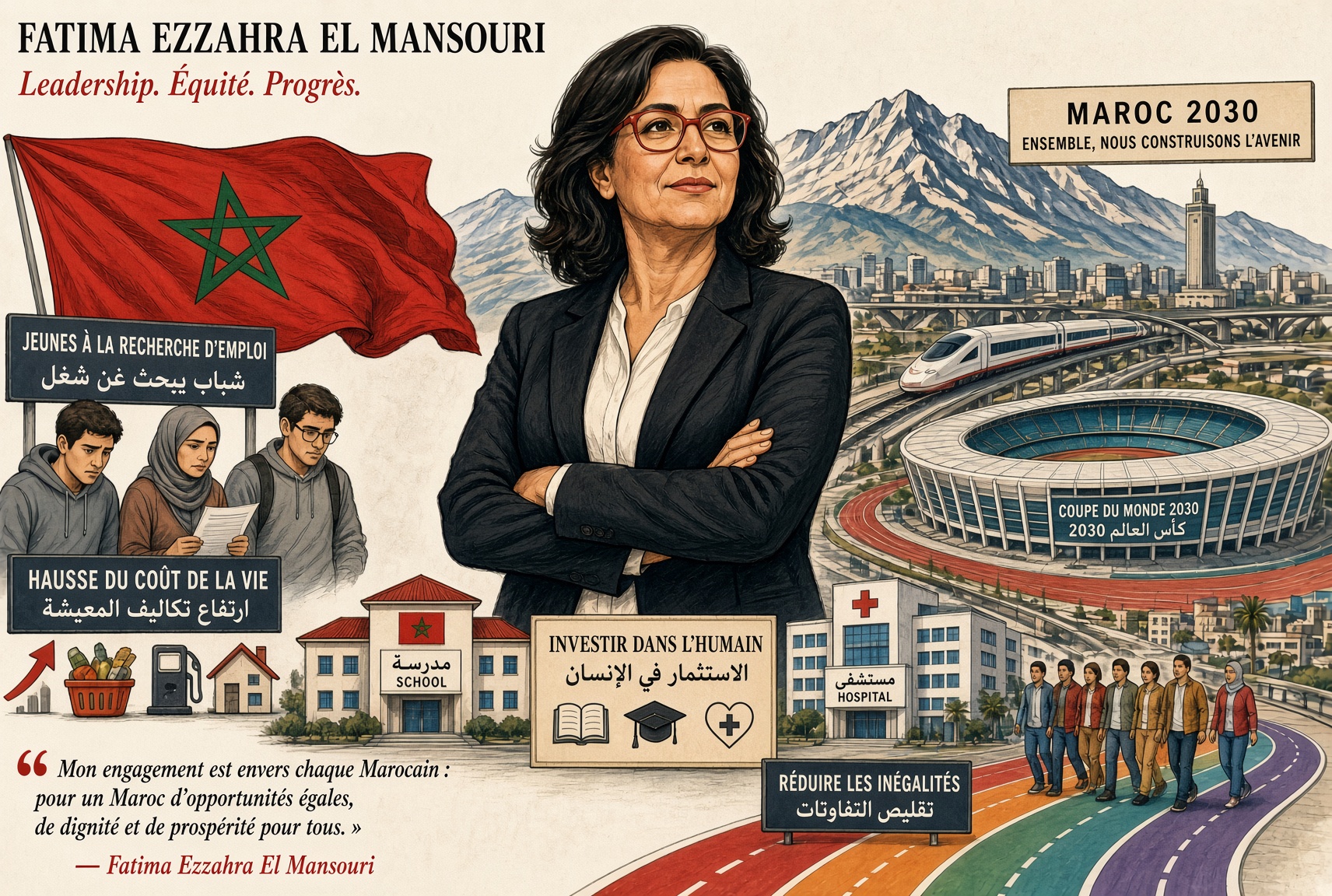 Fatima Ezzahra El Mansouri face aux attentes de la jeunesse et aux défis de 2030