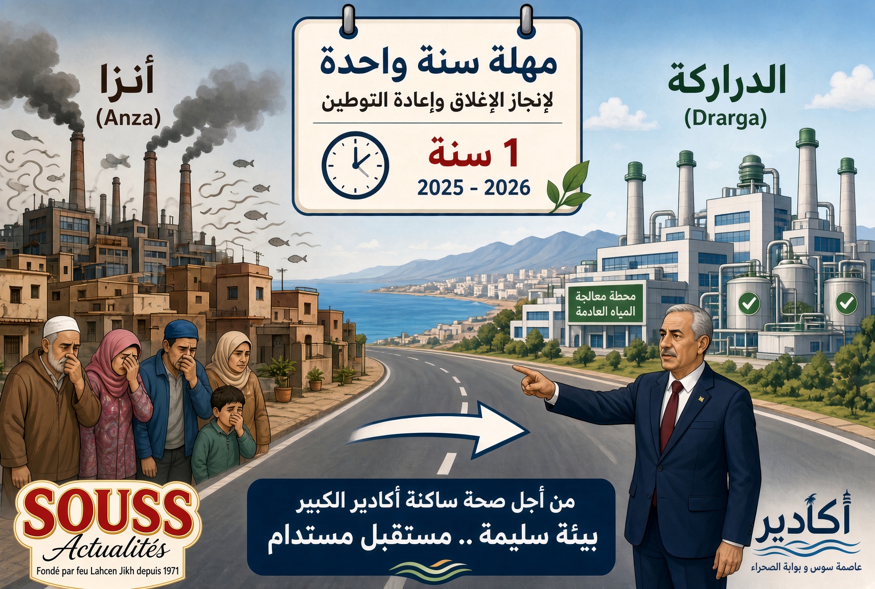 أكادير مهلة سنة لترحيل المصانع الملوثة من أنزا إلى الدراركة